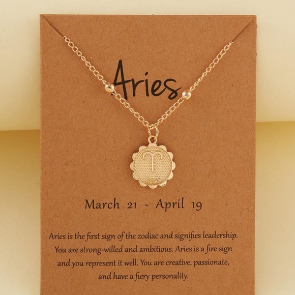gold tone horoscope pendant boho necklace - Picture 6 of 14